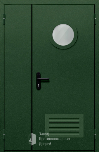 Фото двери «Полуторная с вентиляцией и стеклом №49» в Зеленограду