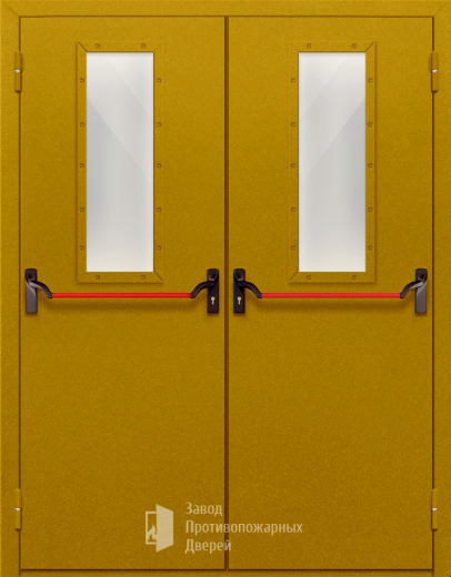 Фото двери «Двупольная со стеклом и антипаникой №65» в Зеленограду
