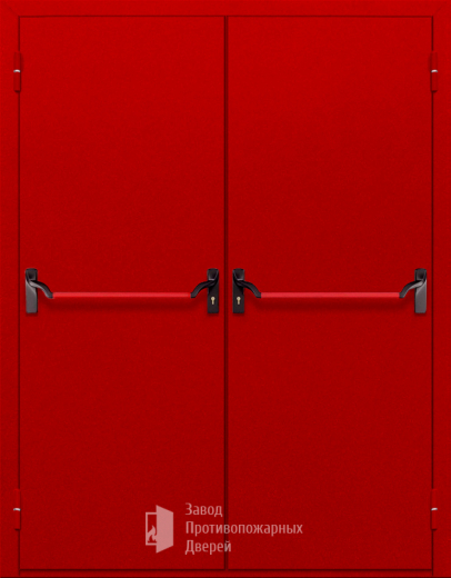 Фото двери «Двупольная глухая с антипаникой (красная)» в Зеленограду