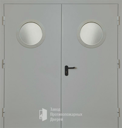 Фото двери «Двупольная с круглым стеклом EI-30» в Зеленограду