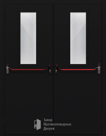 Фото двери «Двупольная со стеклом и антипаникой №64» в Зеленограду