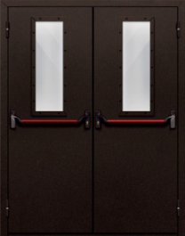 Фото двери «Двупольная со стеклом и антипаникой №610» в Зеленограду