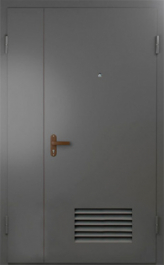 Фото двери «Техническая дверь №7 полуторная с вентиляционной решеткой» в Зеленограду