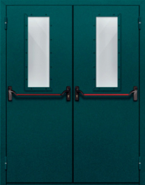 Фото двери «Двупольная со стеклом и антипаникой №66» в Зеленограду
