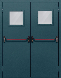 Фото двери «Двупольная со стеклом и антипаникой №57» в Зеленограду