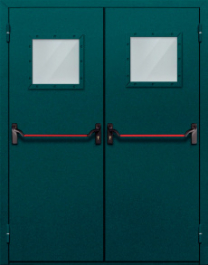 Фото двери «Двупольная со стеклом и антипаникой №56» в Зеленограду