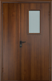 Фото двери «Полуторная МДФ со стеклом EI-30» в Зеленограду