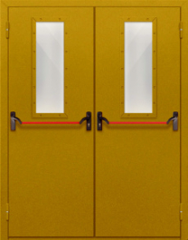 Фото двери «Двупольная со стеклом и антипаникой №65» в Зеленограду