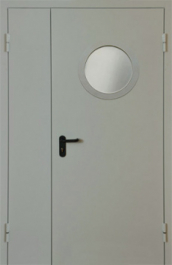 Фото двери «Полуторная с круглым стеклом EI-30» в Зеленограду